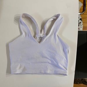 Real bra tank- white alo yoga